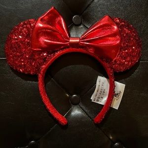 Red Sequined Mickey Ears